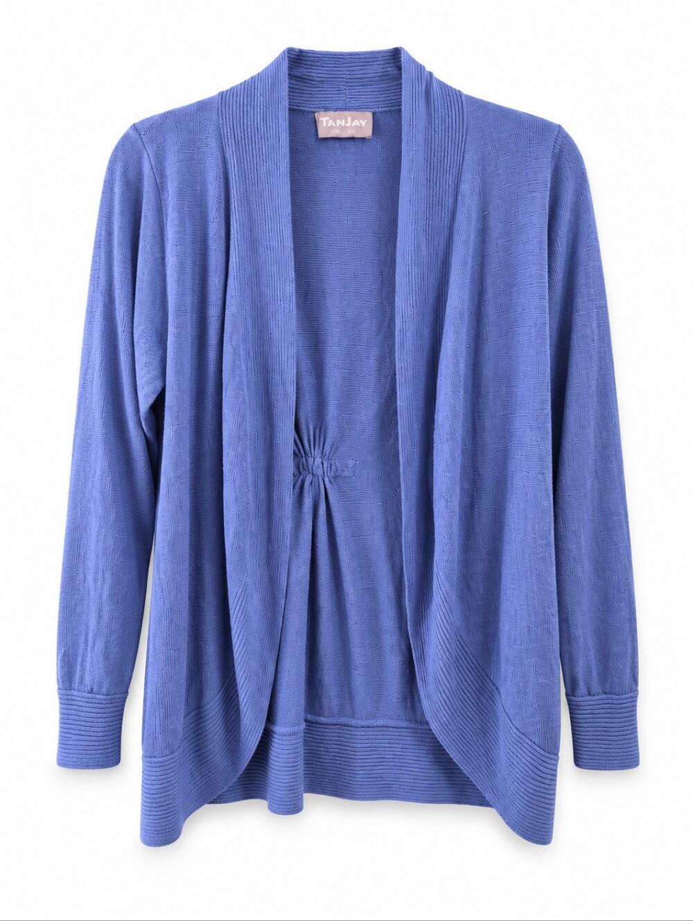 TanJay Blue Open-Front Lightweight Cardigan Size Petite Small
